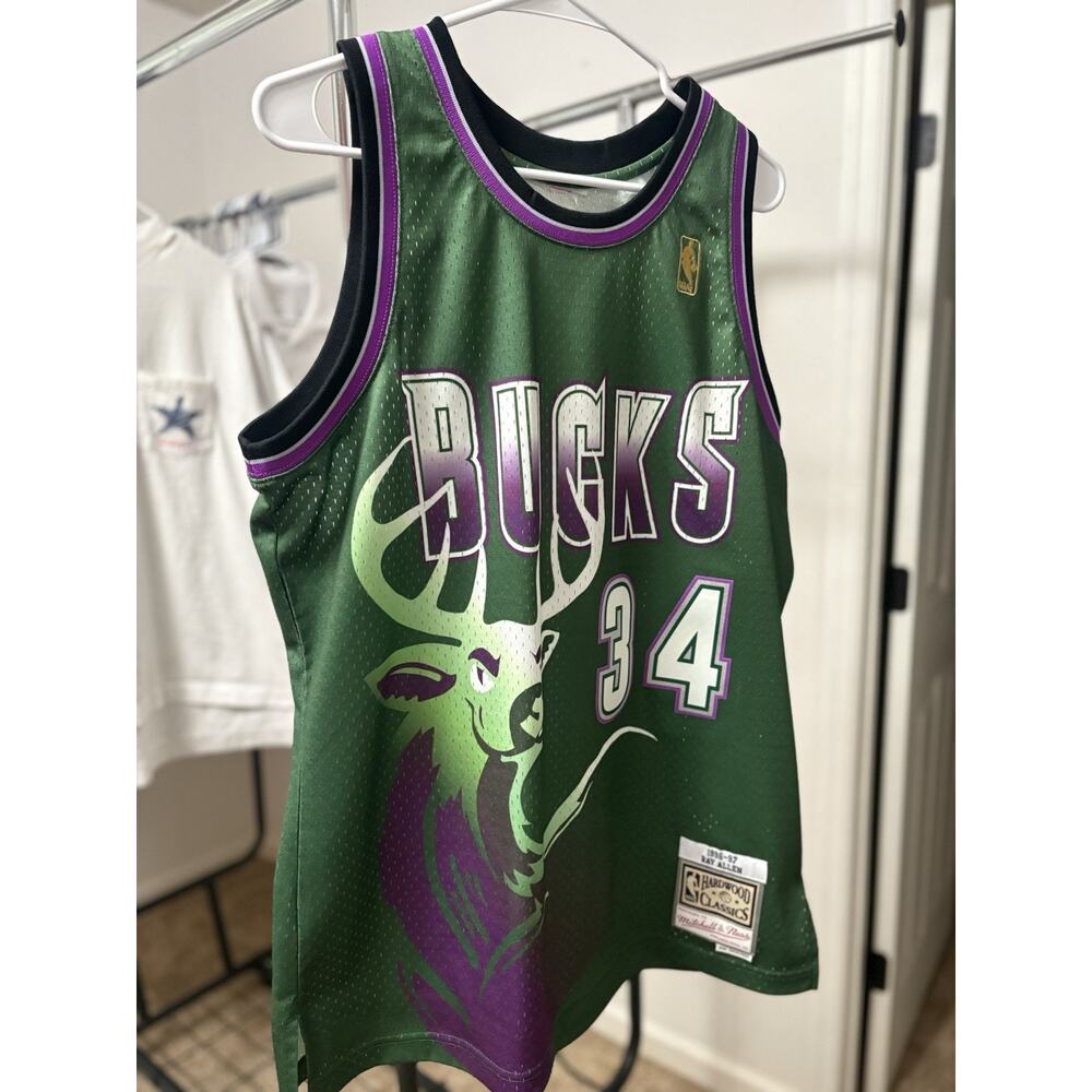 Ray Allen Mitchell & Ness 1996-1997 Bucks Jersey